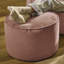 Milano 55Cm Wide Velvet Round Pouffe Ottoman-1491395513