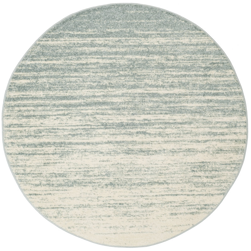 Tapis ardoise et crème Bethlyn, Rond 9 pi