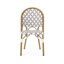 Chaises d'extérieur en rotin PE et aluminium, ensemble de 2