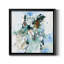 Chouette sur fond bleu - Reproduction d'art sur toile encadrée-569796313-569796319