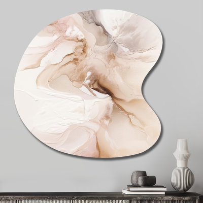 Clemen - Marble Unique Shape Print on Metal, Modern Asymmetrical Metal Wall Decor