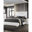 Tête de lit 1pc très grand lit avec luminaires DEL à finition brillante
