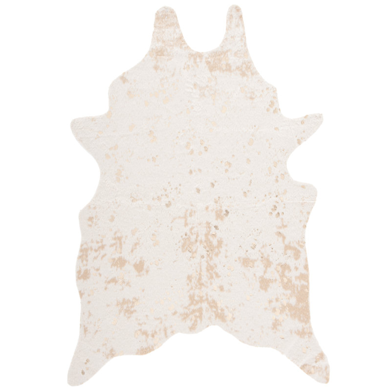 Arbelia Faux Cowhide Performance Rug, Rectangle 5' x 6'5"