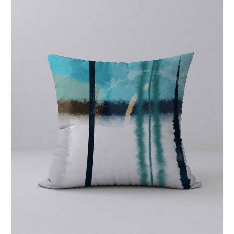Abstract Reversible Throw Pillow, 20" x 20"