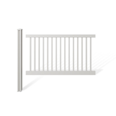 WamBam 4 ft. H x 7 ft. W Traditional Vinyl Yard and Pool Fence Panel