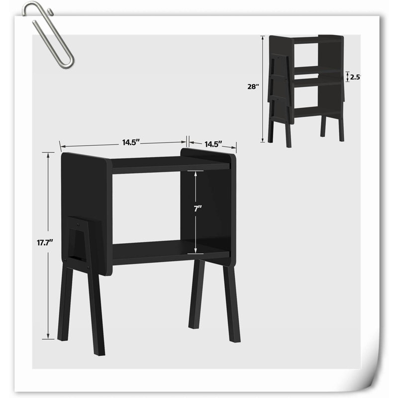 Lincey 14.5'' W Solid Wood Nightstand