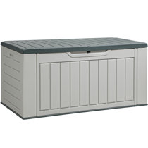 Medium Resin Weather Resistant Outdoor Storage Deck Box, 72.6 Gal