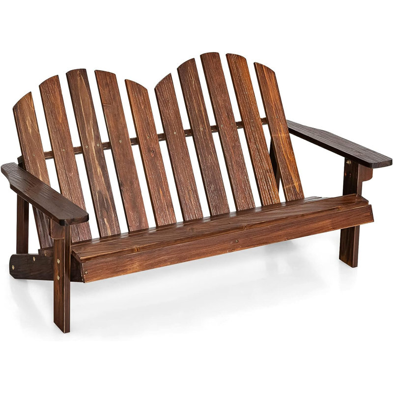 Grigg Solid Wood Fir Outdoor Bench, Brown