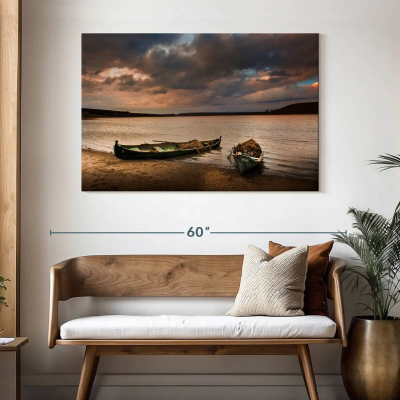 Mehar Fishing Boats At Twilight, 32" H x 48" W