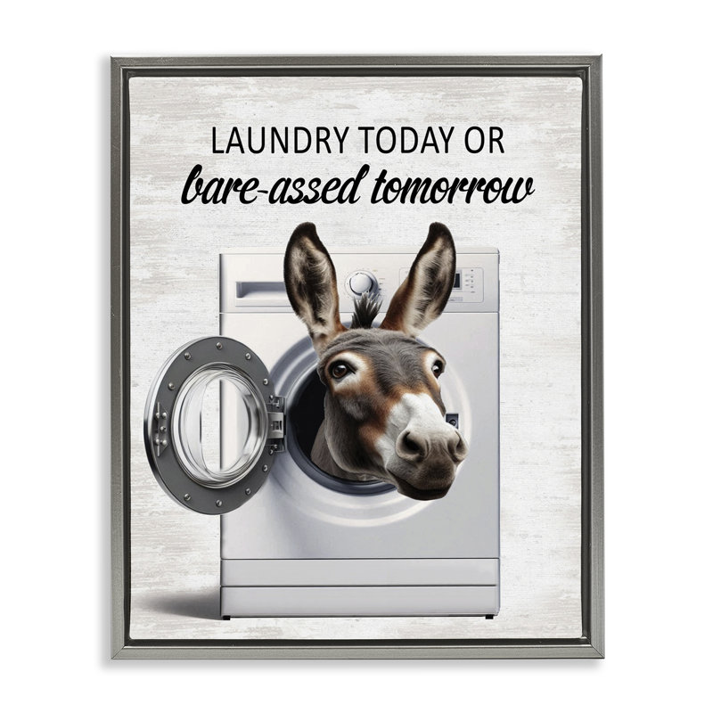 Cadre flottant Sassy Laundry, Cadre flottant gris lustré, H 21 po x l 17 po