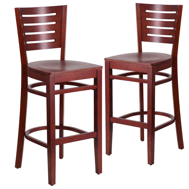 Tabouret de bar Kadircan, Acajou, 2