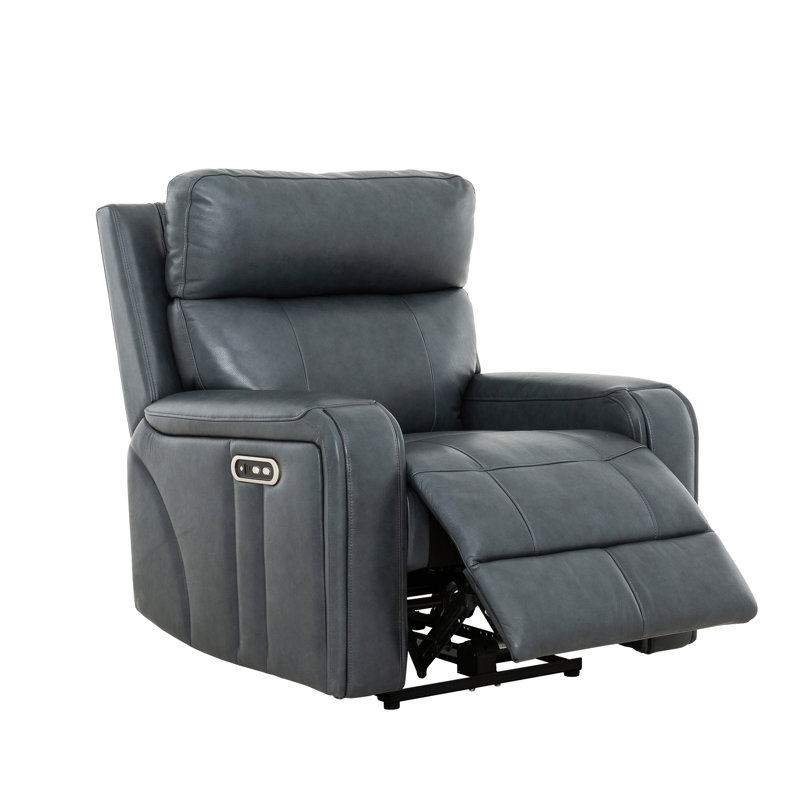Fauteuil inclinable et oscillant Weston Leather Match - bleu, Bleu