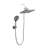 Adjustable 12" Rectangular High Pressure Dual Shower Head with 6-Spray Handheld Shower-112255223