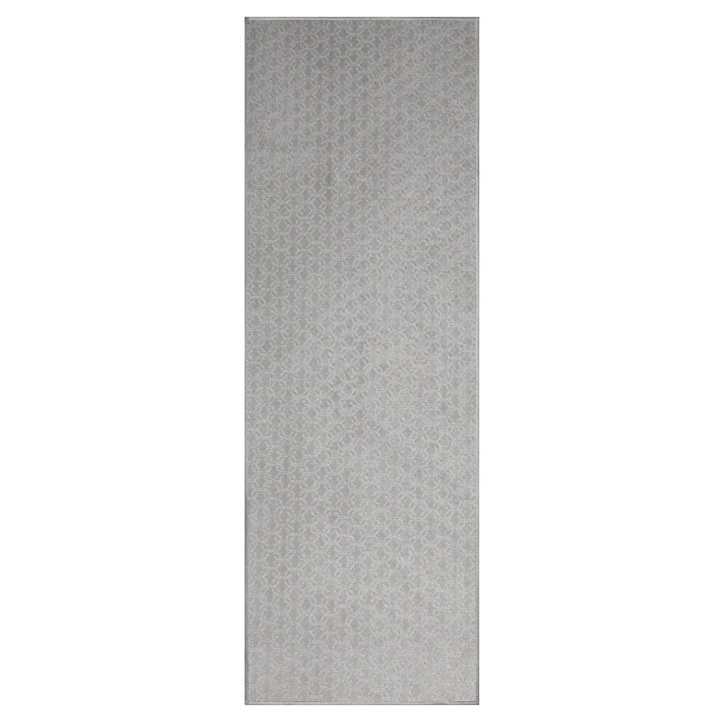 Tapis géométrique gris, Tapis de couloir 2 pi x 6 pi