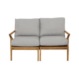 Hatteras 52'' Wide Outdoor Teak Loveseat with Cushions