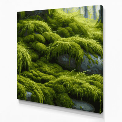 Botanical Moss Green Canvas Wall Art