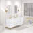 Bristol 72" Carrara White Marble Countertop Bath Vanity with Faucet-421926451