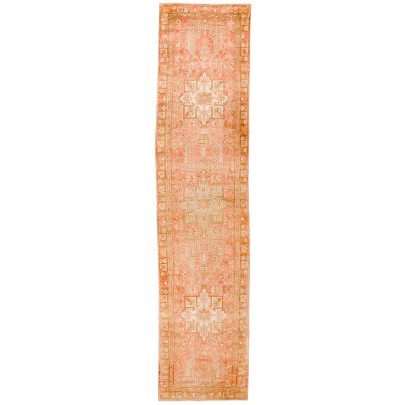 Tapis unique rouille / ivoire 2 pi 11 po x 12 pi 9 po One-of-a-Kind