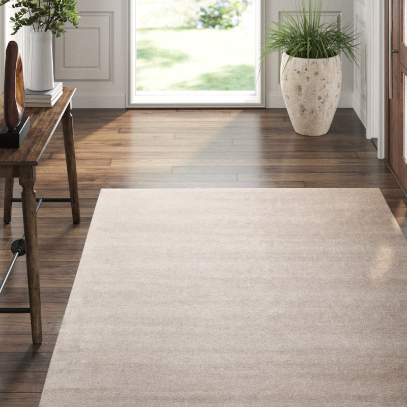 Filtered Out Wool Area Rug in Gray, Rectangle 9' x 12'