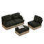 Canapé modulaire profond avec repose-pieds Chenille