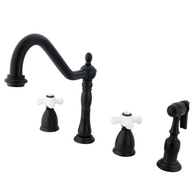 Kingston Brass Heritage Double-Handle Widespread Kitchen Faucet