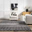 Tapis noir à motif marocain tissé à la machine Amandine-1789518643
