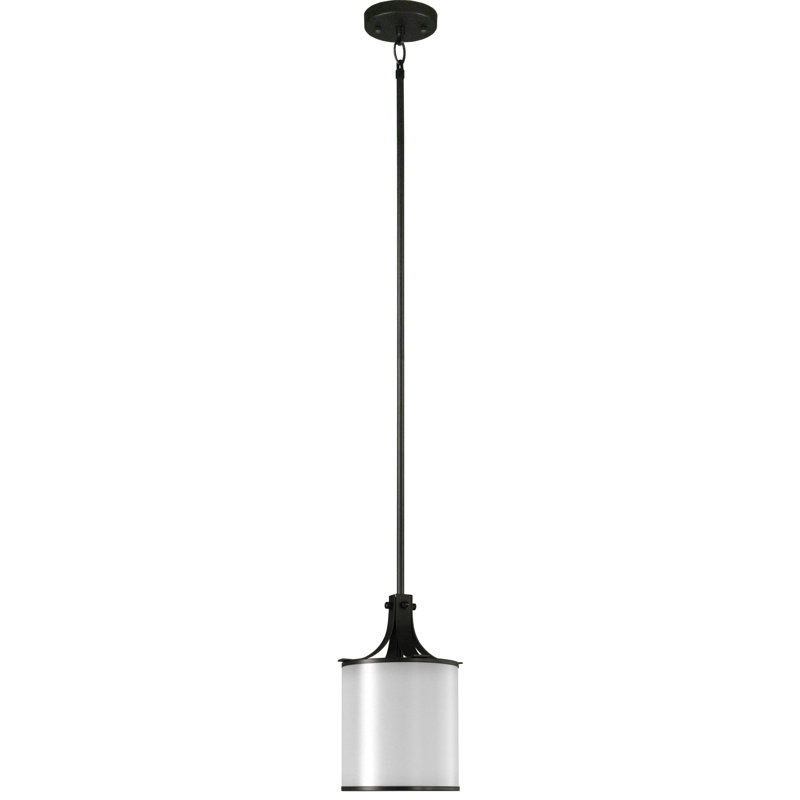 1 - Light Single Pendant, Old Silver