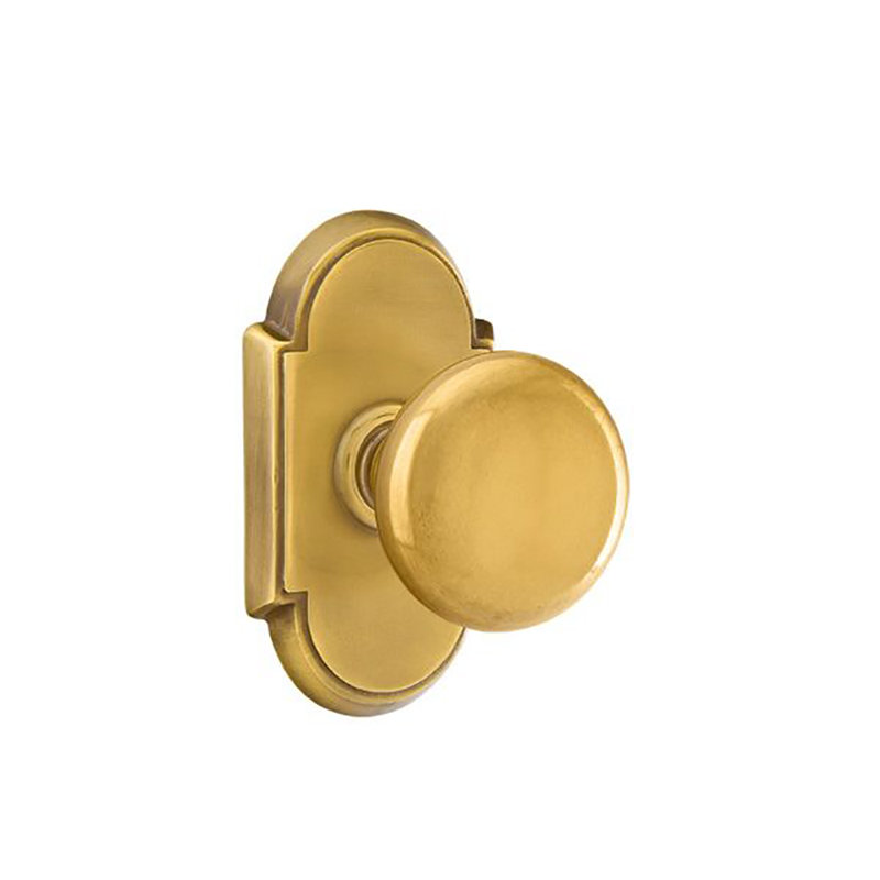 Privacy (Bed & Bath) Providence Knob with # 8 Rose, French Antique Brass