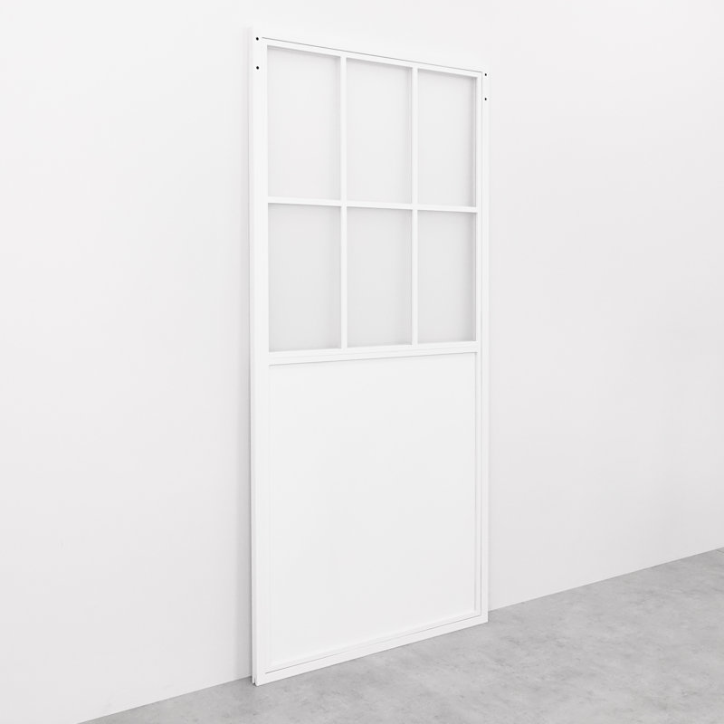 Metal Sliding With Frosted Glass Barn Door
