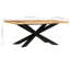 Graber Solid Wood Top Metal Base Dining Table