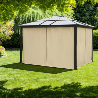 Pavillon de jardin moderne et durable, structure en acier et aluminium pour recevoir