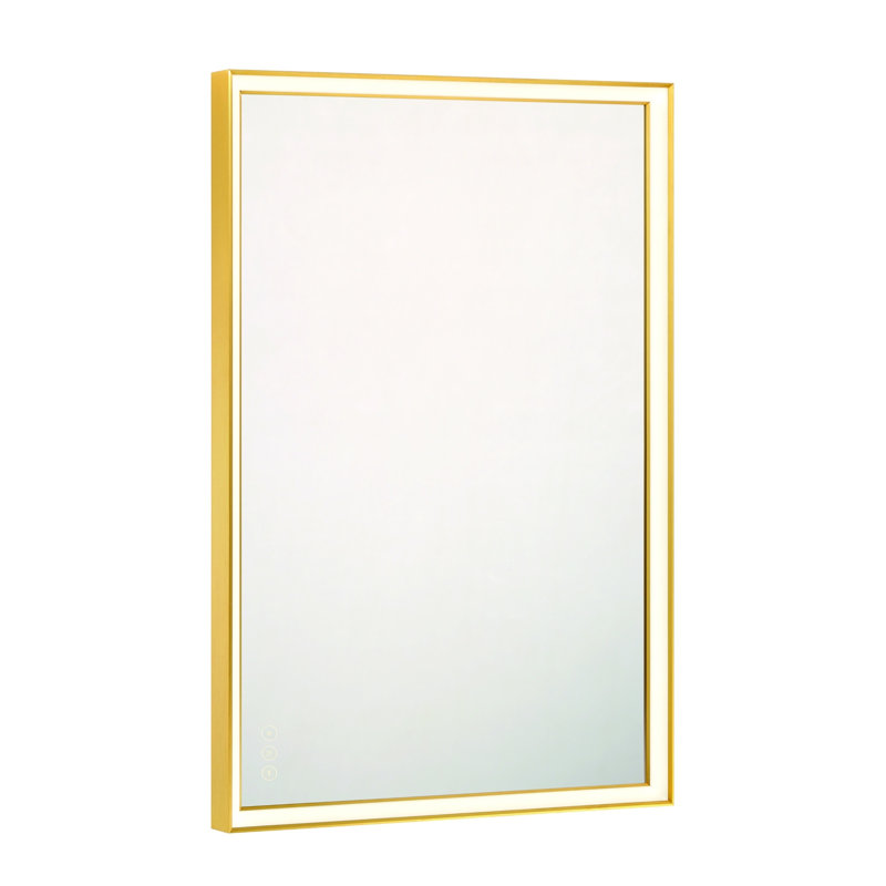 Miroir Nixon, Doré, 36 po x 24 po, Rectangle