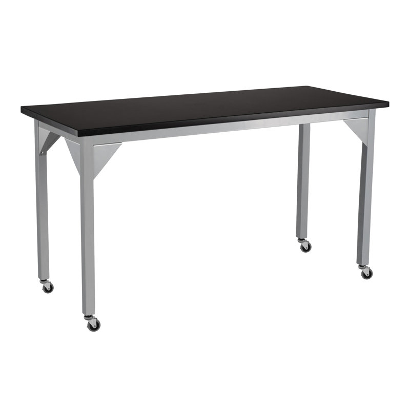 Table de jeu à roulettes et goussets à hauteur fixe NPS, H 30 po x L 60 po x l 30 po, Résine