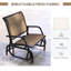 Fauteuil coulissant et respirant en maille de balcon avec support en métal et fabrication en porche tenace brun, parfait pour le jardin, la piscine, la cour