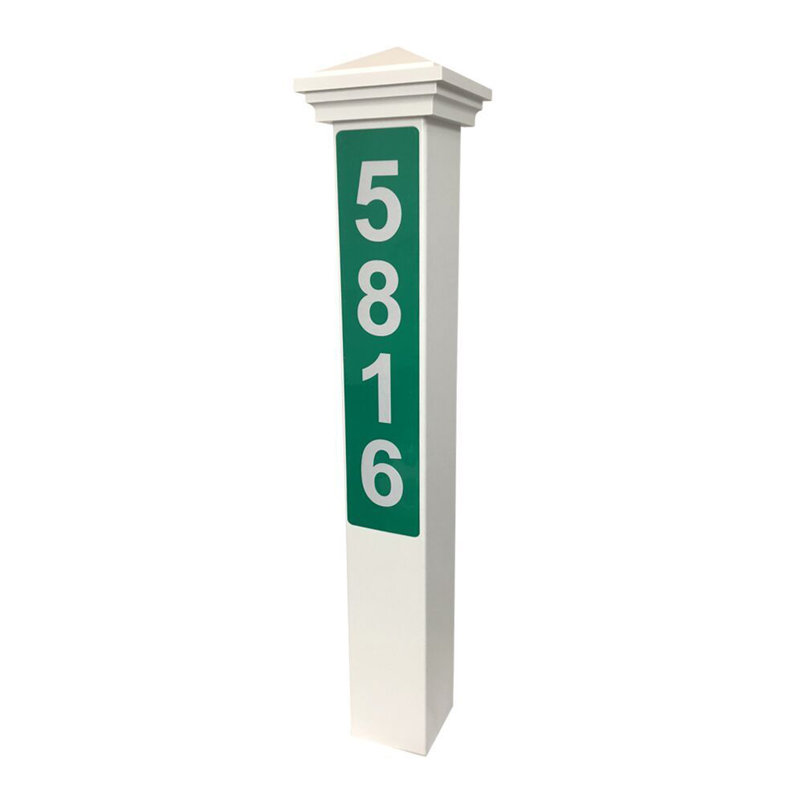 Marqueur d'adresse personnalisé, Vert / blanc, Oui
