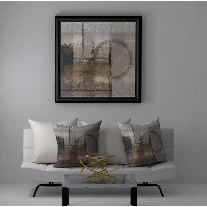 Abstract Reversible Throw Pillow, 18" x 18"