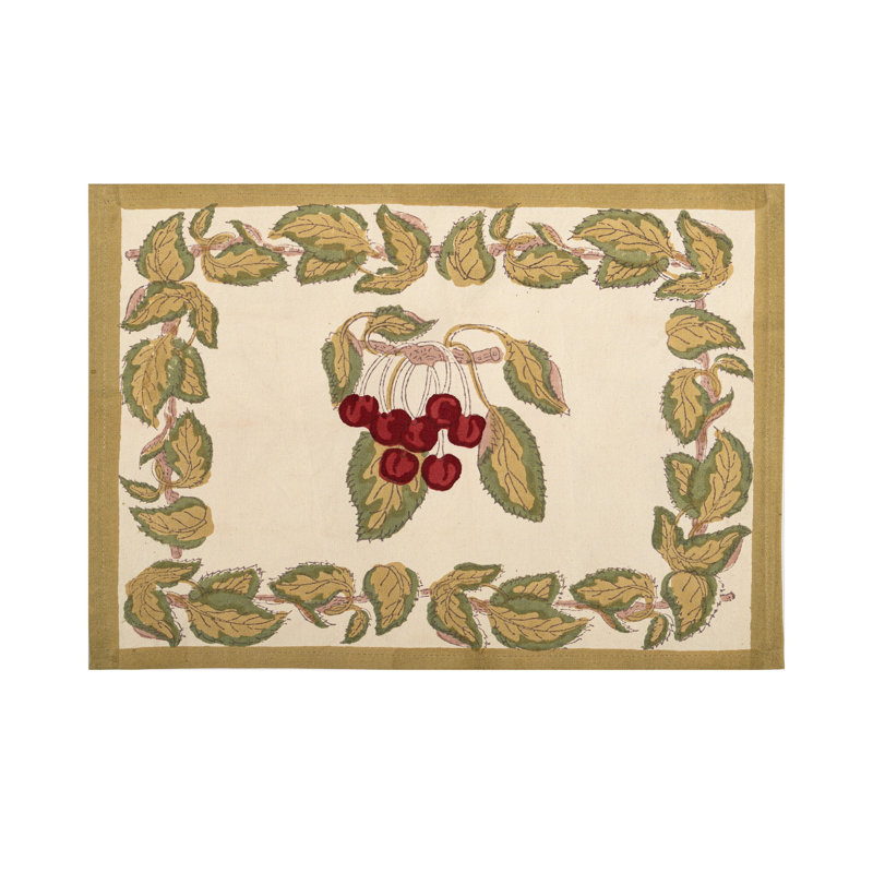 Cherry Cotton Rectangle Placemats