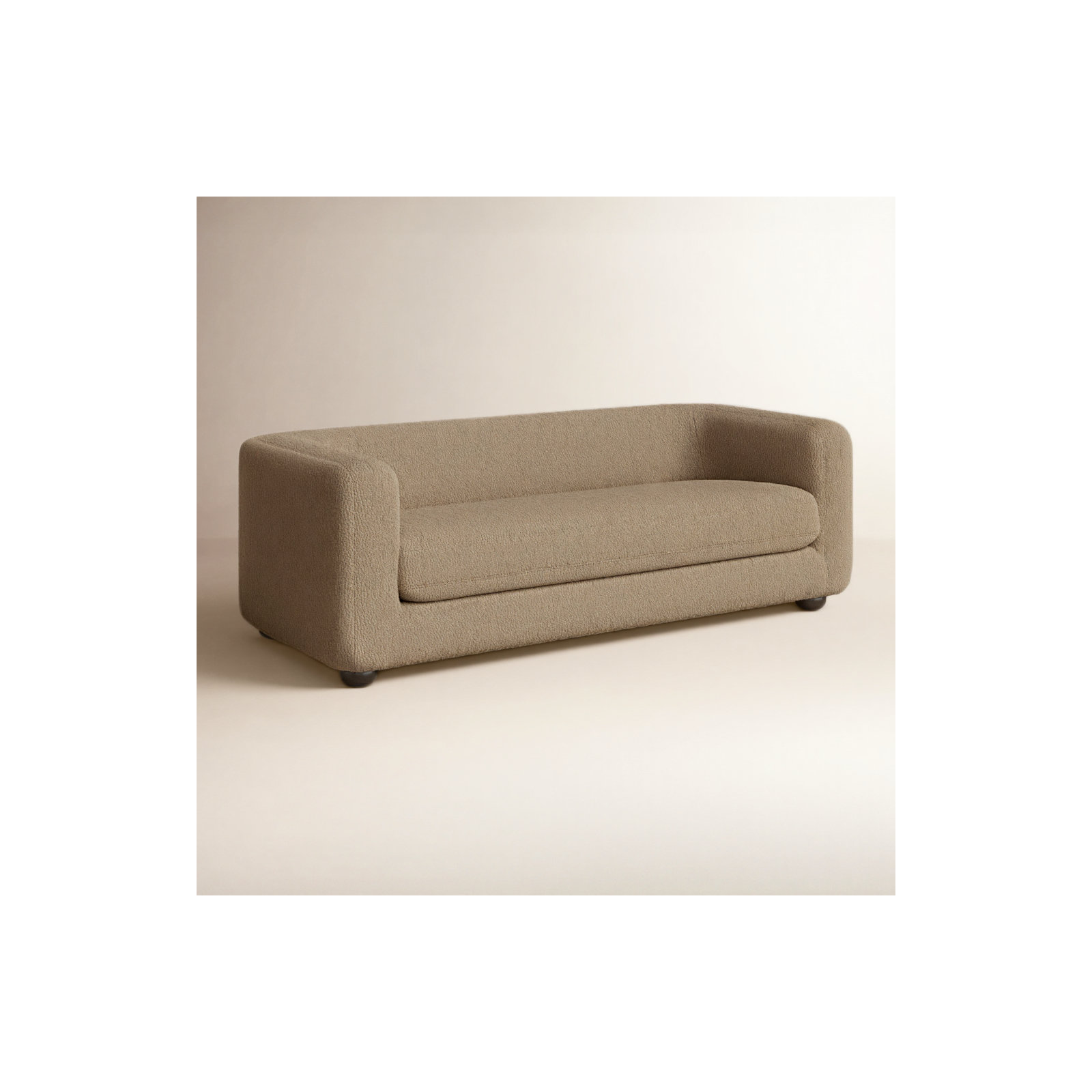 Lovatt 84'' Upholstered Sofa, Sheepskin Camel Sherpa