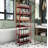 Red 6-Tier Rolling Cart Gap Kitchen Slim Slide Out Storage Tower Rack with Wheels-104579785