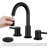 Widespread 2-function Bathroom Faucet with Pull Down Sprayer, with Drain Assembly-100754762