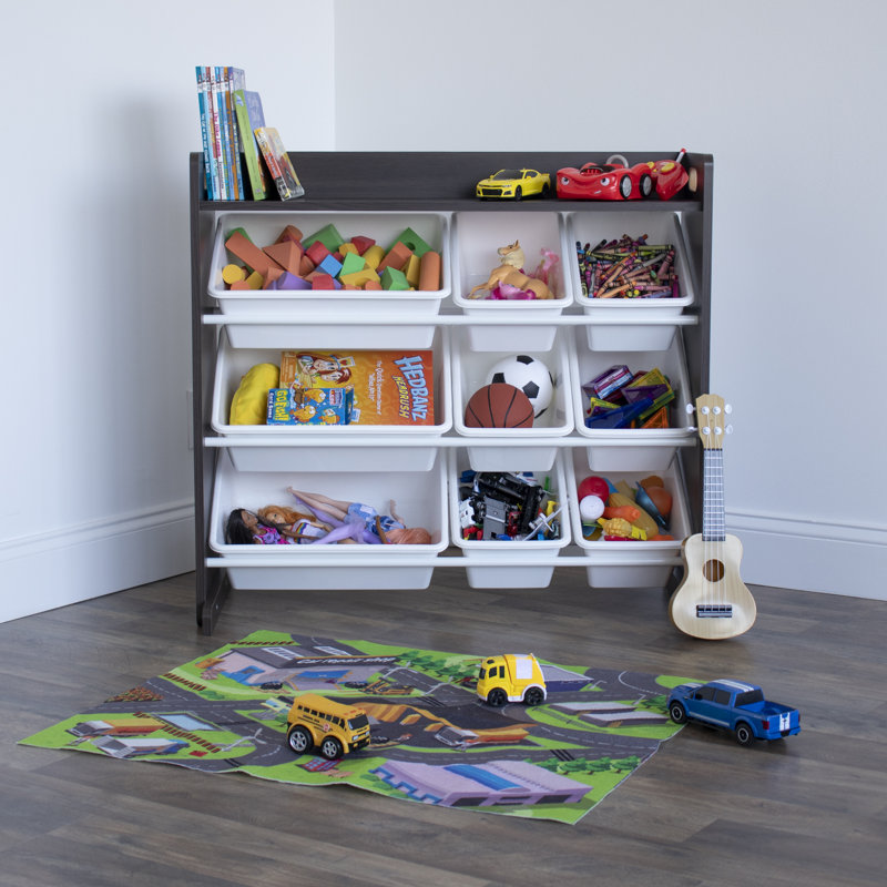 Eliseo Toy Organizer with Bins, Espresso