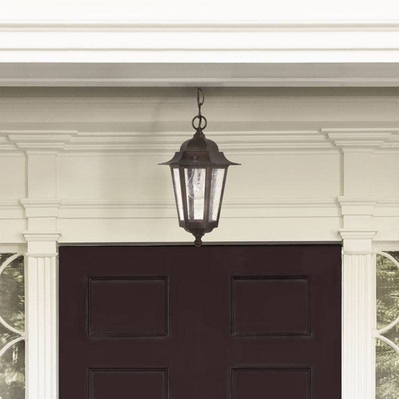 Lanterne suspendue d'extérieur 1 ampoule Mayer H 12,63 po, Bronze vieilli