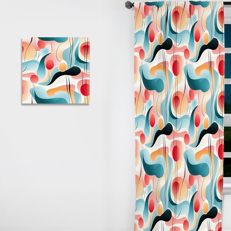 Modern Whispers I - Modern Velvet Curtain - Room Darkening - 1 Panel, 52" W x 84" L