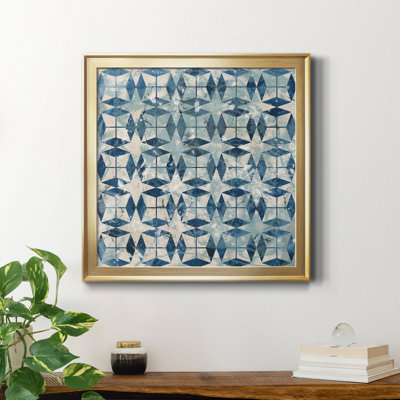 «Tile-Dye II», reproduction encadrée de qualité supérieure - prête à être accrochée