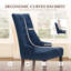 Chaise de salle à manger rembourrée à oreilles avec pieds en bois Parsons-4292720