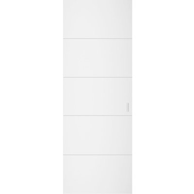 Portes coulissantes invisibles Hidden Barn Planum 0770, peintes en blanc, robustes et modernes, 36 po x 80 po
