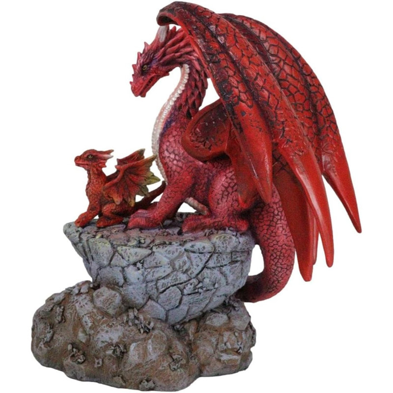 Figurine dragon rouge avec élémentaire