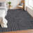 Washable Area Rug 3x5 Ft Modern Abstract Geometric Rug Non-Slip Carpet Non Shedding Foldable Floor Mat for Living Room Bedroom Dorm Black-627502148-626354446