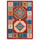 Vahakn Hand Tufted Wool/Cotton Southwestern Rug in Blue/Red