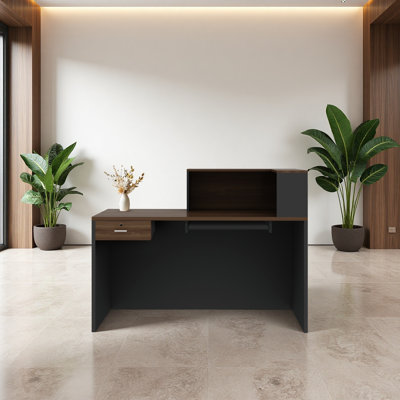 Petit comptoir de réception moderne, caisse compacte et réception de bienvenue pour le bureau, le salon et le magasin de détail